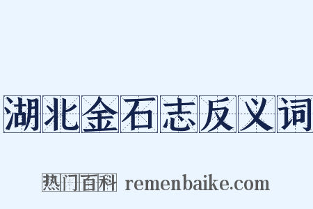 湖北金石志反义词是什么意思的图片